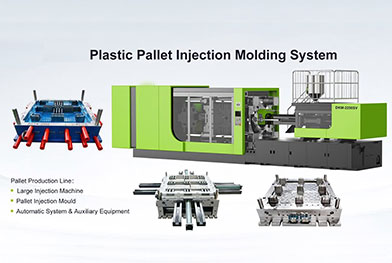 Ligne de machines de moulage par injection de palettes en plastique